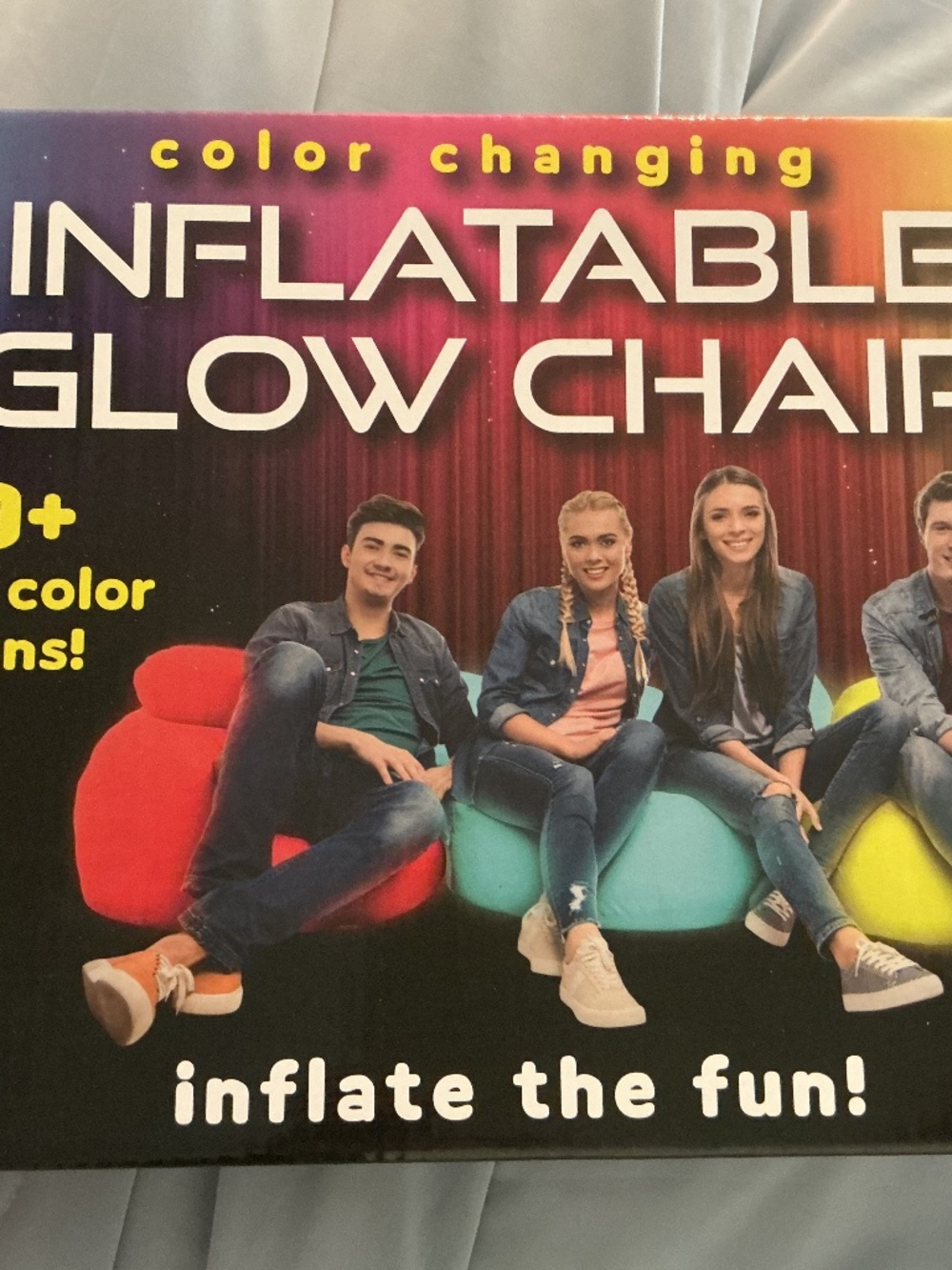 Color Changing Inflatable Glow Chair with Remote New In Packaging